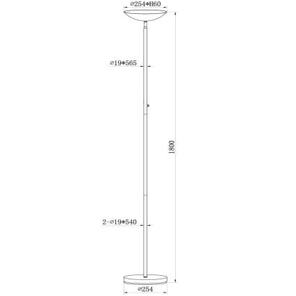 Lucide 19791/20/31 - LED Zatemnitvena talna svetilka ZENITH LED/20W/230V bela