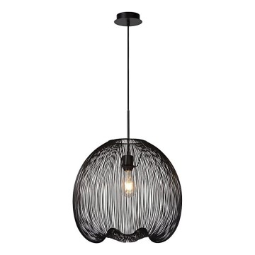 Lucide 20401/45/30 - Obesna svetilka WIRIO 1xE27/60W/230V črna 46 cm