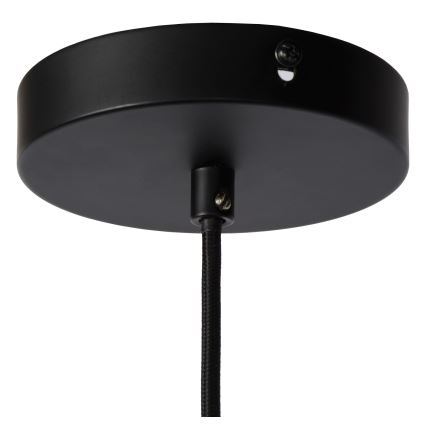 Lucide 20419/20/30 - Lestenec na vrvici OPHELIA 1xE27/40W/230V pr. 20 cm črn