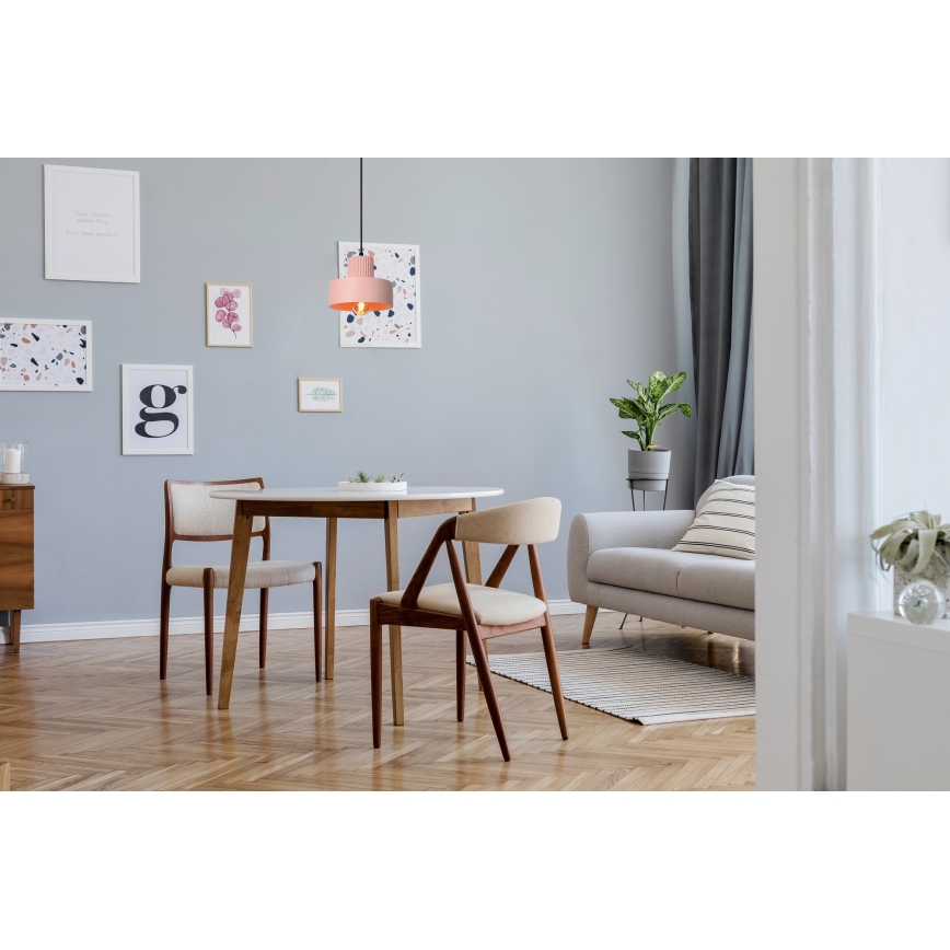 Lucide 20419/20/66 - Lestenec na vrvici OPHELIA 1xE27/40W/230V pr. 20 cm roza