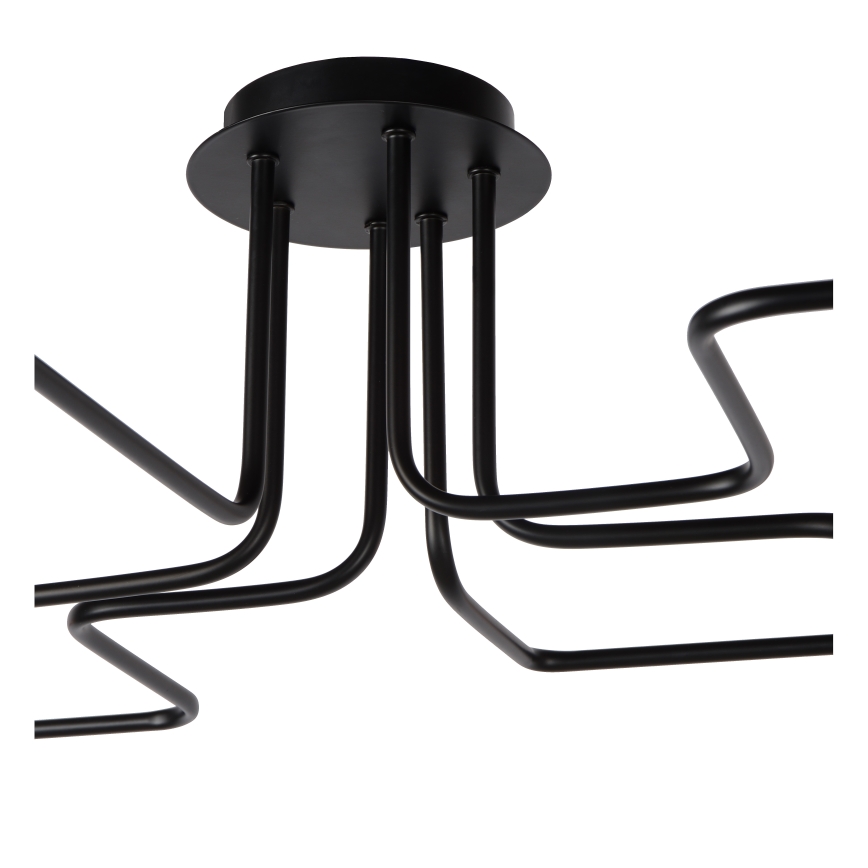 Lucide 21112/06/30 - Nadgradni lestenec LESTER 6xE27/40W/230V črna