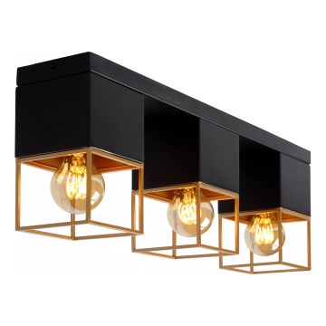 Lucide 21120/03/30 - Stropna svetilka RIXT 3xE27/40W/230V črna