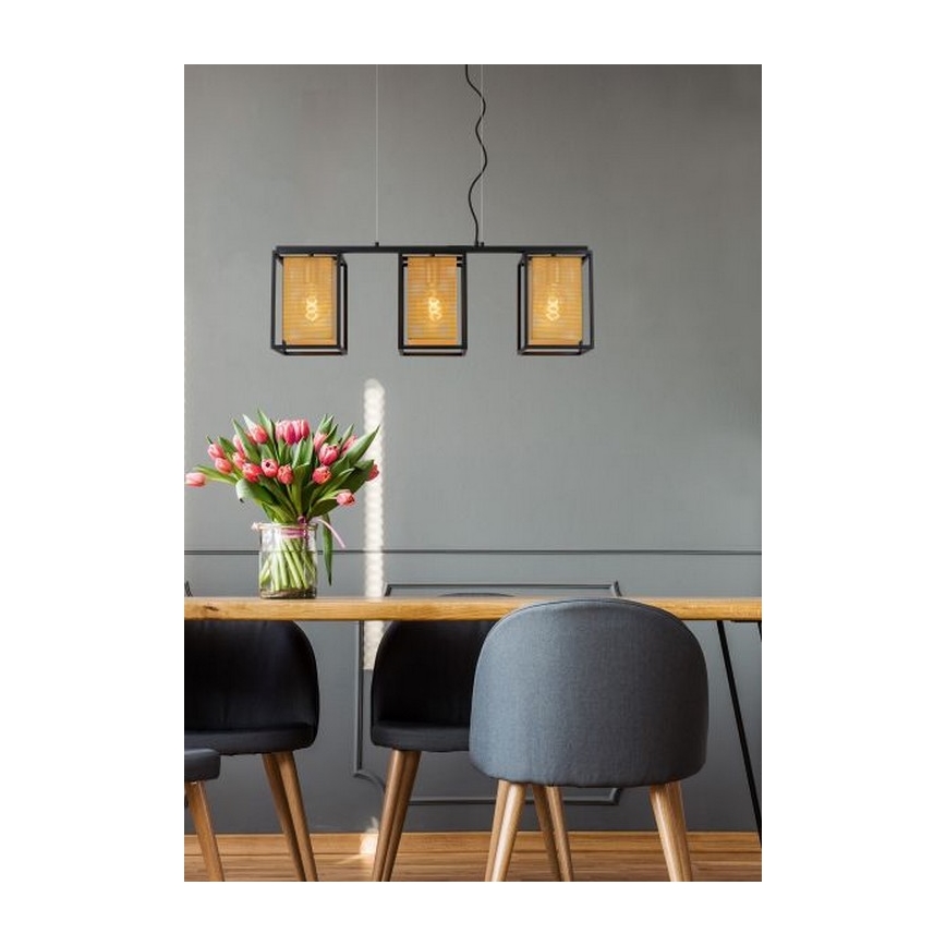 Lucide 21422/03/30 – LED Lestenec na vrvici SANSA 3×E27/40W/230V