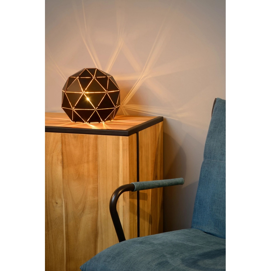 Lucide 21509/25/30 - Namizna svetilka OTONA 1xE27/25W/230V črna