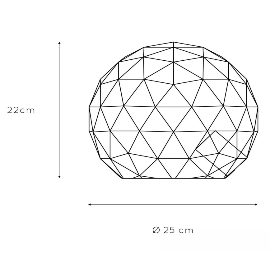 Lucide 21509/25/30 - Namizna svetilka OTONA 1xE27/25W/230V črna