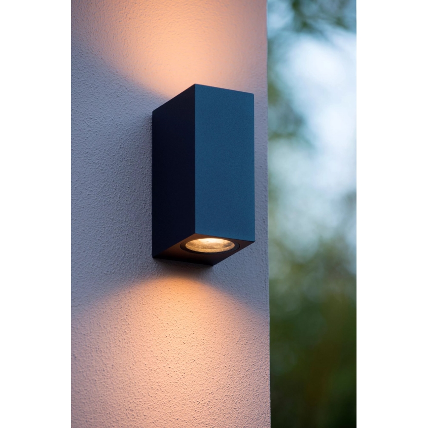Lucide 22860/10/30 - LED Zatemnitvena zunanja stenska svetilka ZORA 2xGU10/5W/230V IP44