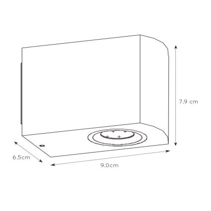 Lucide 22861/05/31 - LED Zatemnitvena zunanja stenska svetilka ZORA 1xGU10/5W/230V IP44