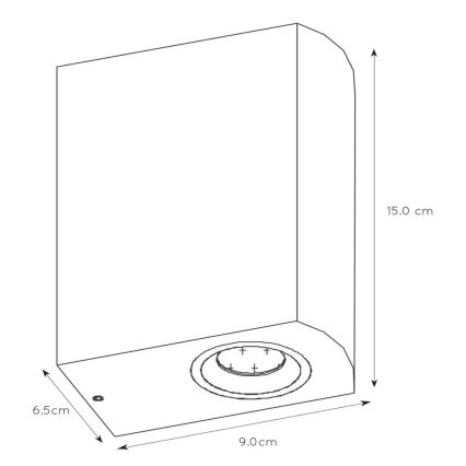 Lucide 22861/10/30 - LED Zatemnitvena zunanja stenska svetilka ZORA 2xGU10/5W/230V IP44