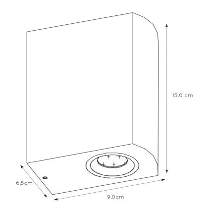 Lucide 22861/10/31 - LED Zatemnitvena zunanja stenska svetilka ZORA 2xGU10/5W/230V IP44