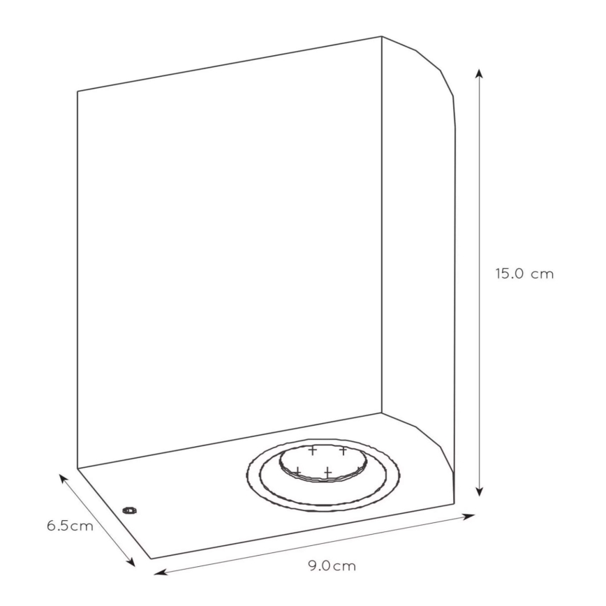 Lucide 22861/10/31 - LED Zatemnitvena zunanja stenska svetilka ZORA 2xGU10/5W/230V IP44