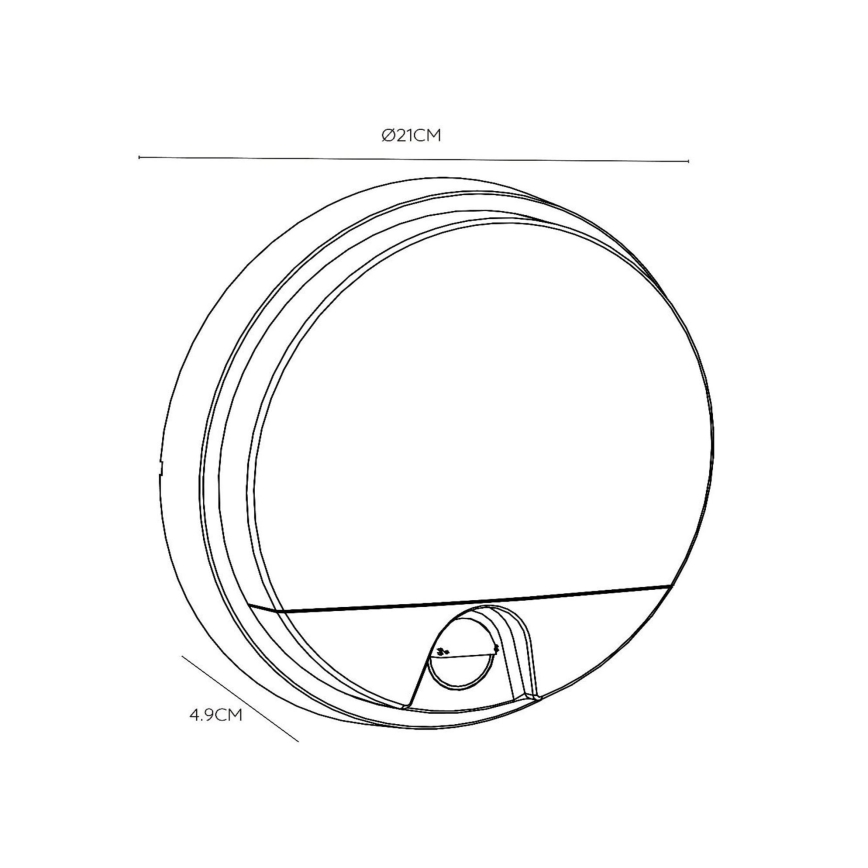 Lucide 22863/10/30 - LED Zunanja stenska svetilka s senzorjem HUPS LED/10W/230V IP54 črna