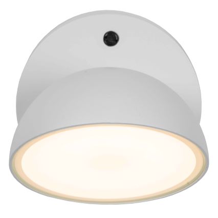 Lucide 22865/12/31 - LED Zunanja stenska svetilka s senzorjem za mrak FINN LED/12W/230V IP54 bela