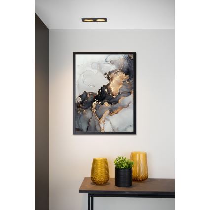 Lucide 22959/02/30 - Vgradna svetilka EMBED 2xGU10/50W/230V črna