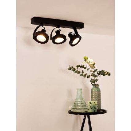 Lucide 22968/36/30 -LED Zatemnitveni žaromet DORIAN 3xGU10/12W/230V črna