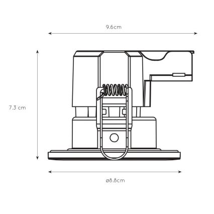 Lucide 22973/06/99 - LED Zatemnitvena kopalniška svetilka BINKY LED/6,5W/230V IP65