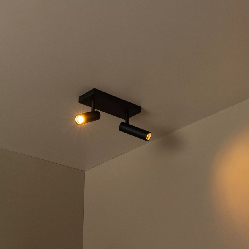 Lucide 22974/02/30 - Smerna stropna svetilka GRADO 2xGU10/8W/230V črna