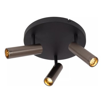 Lucide 22974/13/15 - Smerna svetilka GRADO 3xGU10/12W/230V rjava/črna
