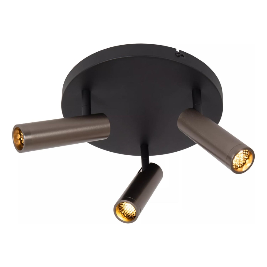 Lucide 22974/13/15 - Smerna svetilka GRADO 3xGU10/12W/230V rjava/črna