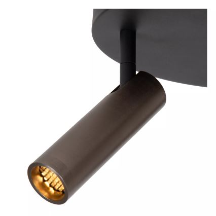 Lucide 22974/13/15 - Smerna svetilka GRADO 3xGU10/12W/230V rjava/črna