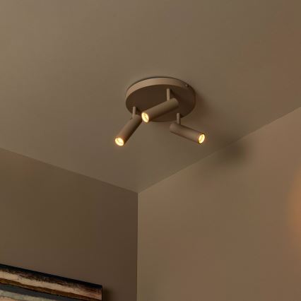 Lucide 22974/13/41 - Stropno usmerjeno svetilo GRADO 3xGU10/12W/230V bež