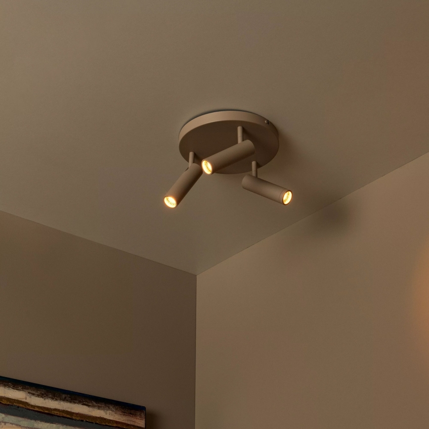 Lucide 22974/13/41 - Stropno usmerjeno svetilo GRADO 3xGU10/12W/230V bež