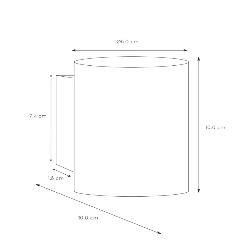 Lucide 23252/01/30 - Stenska svetilka XERA 1xG9/42W/230V črna