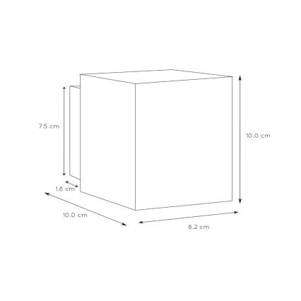 Lucide 23253/01/30 - Stenska svetilka XERA 1xG9/42W/230V črna
