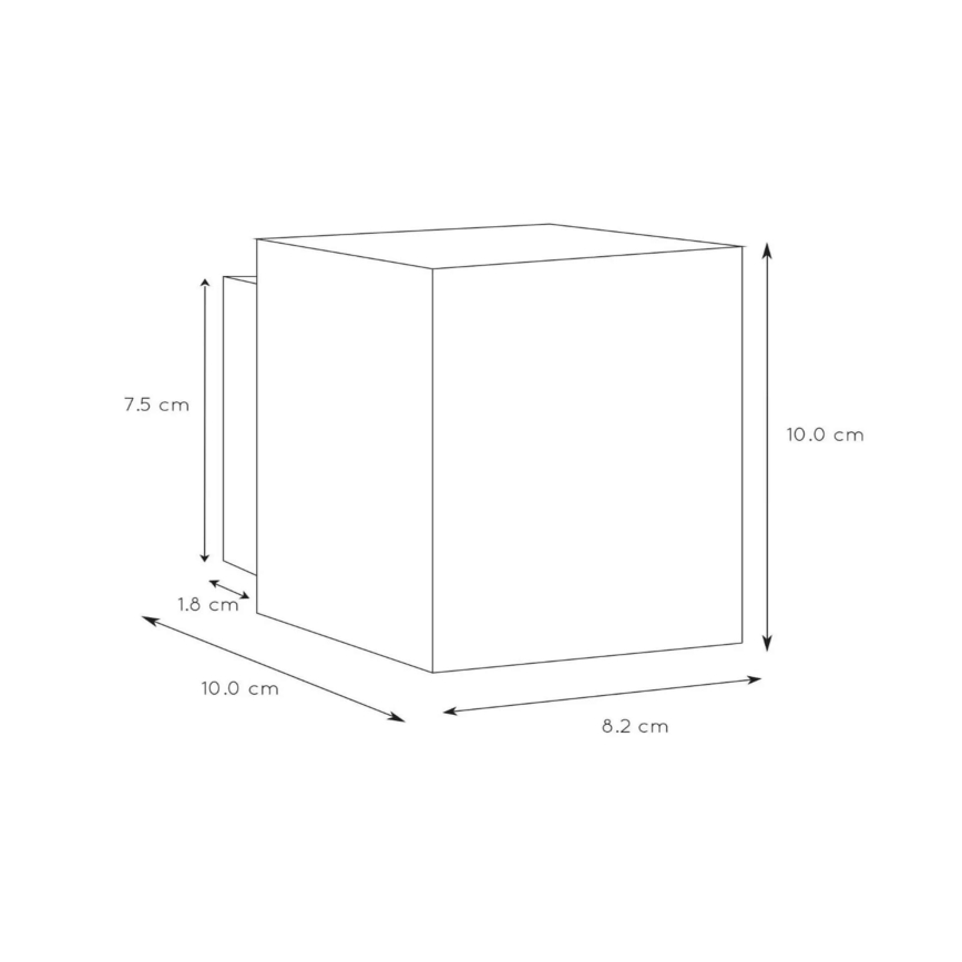 Lucide 23253/01/30 - Stenska svetilka XERA 1xG9/42W/230V črna