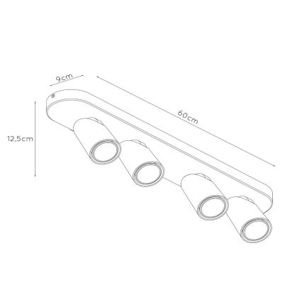 Lucide 23954/21/30 - LED Zatemnitveni reflektor XYRUS 4xGU10/5W/230V