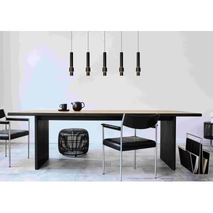 Lucide 24402/30/30 - LED Zatemnitveni lestenec na vrvici MARGARY 5xLED/4,2W/230V črna