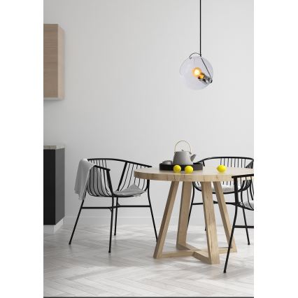 Lucide 25405/20/60 - Lestenec na vrvici JAZZLYNN 1xE27/60W/230V pr. 20 cm