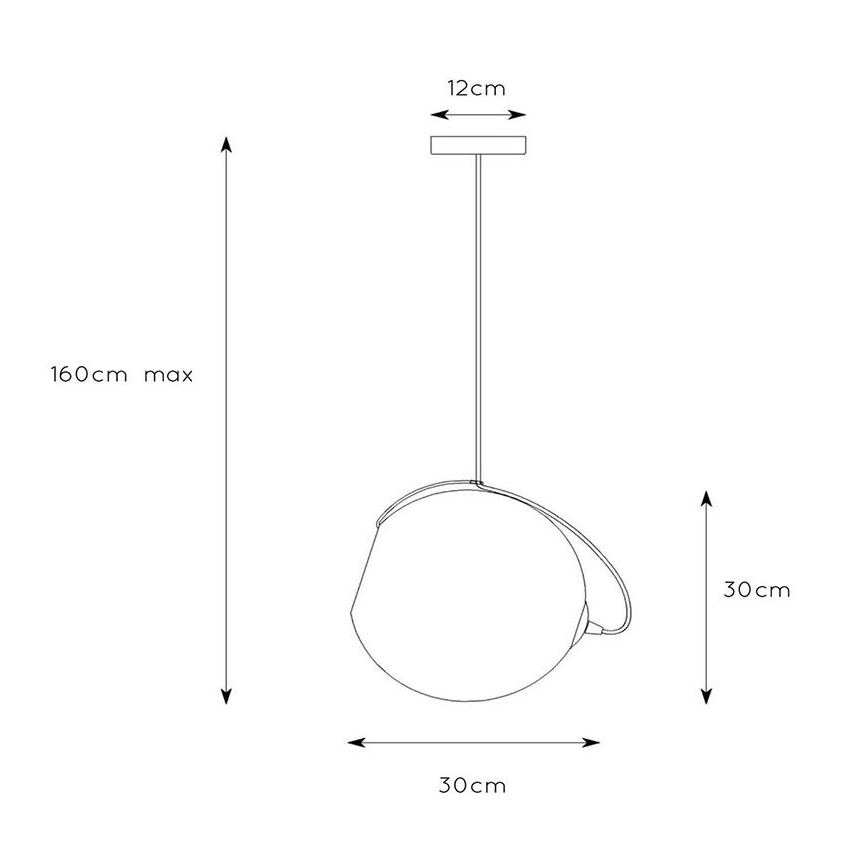 Lucide 25405/30/65 - Lestenec na vrvici JAZZLYNN 1xE27/60W/230V pr. 30 cm