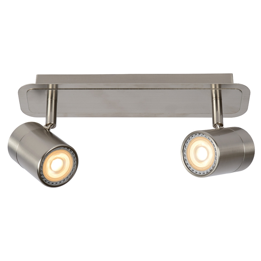 Lucide 26957/10/12 - LED Zatemnitveni reflektor LENNERT 2xGU10/5W/230V mat krom