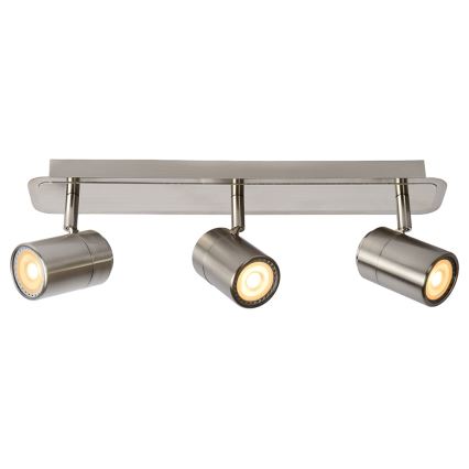 Lucide 26957/15/12 - LED Zatemnitveni reflektor LENNERT 3xGU10/5W/230V mat krom