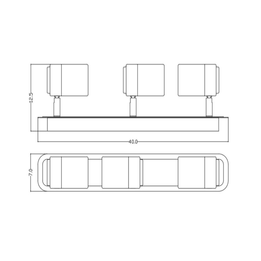 Lucide 26957/15/12 - LED Zatemnitveni reflektor LENNERT 3xGU10/5W/230V mat krom