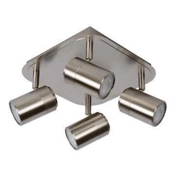 Lucide 26957/20/12 - LED Zatemnitveni reflektor LENNERT 4xGU10/5W/230V mat krom