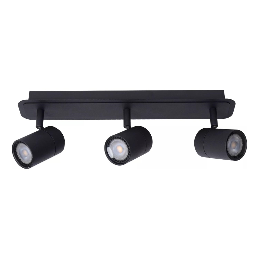 Lucide 26958/15/30 - LED Zatemnitvena kopalnica Reflektor LENNERT 3xGU10/5W/230V IP44 črna