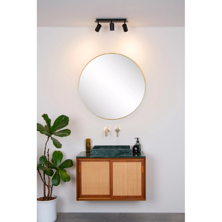 Lucide 26958/15/30 - LED Zatemnitvena kopalnica Reflektor LENNERT 3xGU10/5W/230V IP44 črna