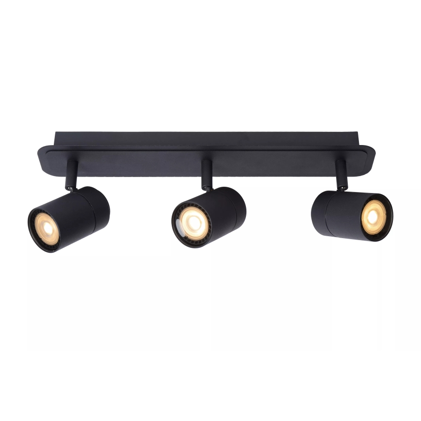 Lucide 26958/15/30 - LED Zatemnitvena kopalnica Reflektor LENNERT 3xGU10/5W/230V IP44 črna