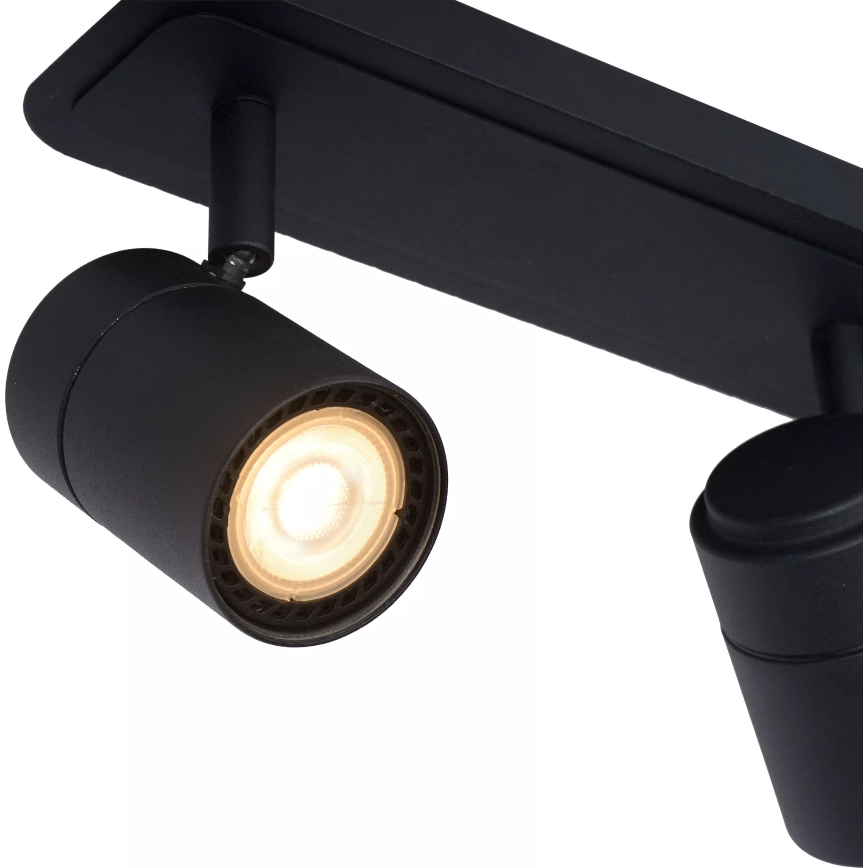 Lucide 26958/15/30 - LED Zatemnitvena kopalnica Reflektor LENNERT 3xGU10/5W/230V IP44 črna