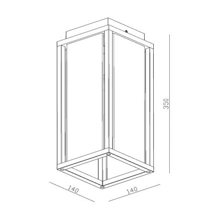 Lucide 27105/01/30 - Zunanja stenska svetilka LAURENS 1xE27/15W/230V IP54 črna