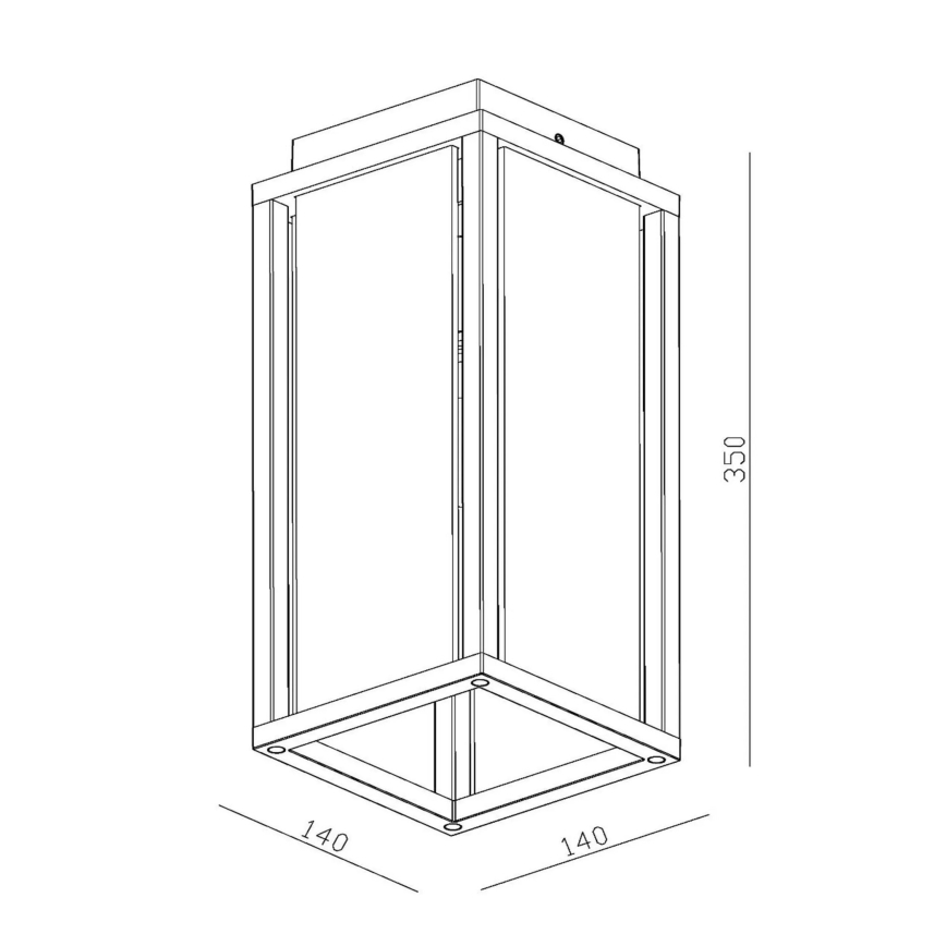 Lucide 27105/01/30 - Zunanja stenska svetilka LAURENS 1xE27/15W/230V IP54 črna
