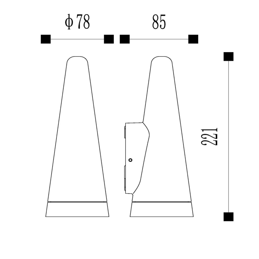 Lucide 27803/01/29 - Zunanja stenska svetilka WIZARD 1xGU10/35W/230V IP54 črna