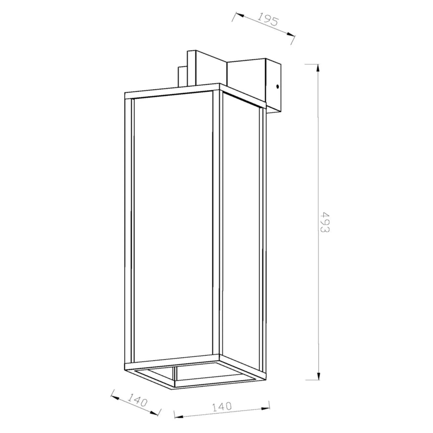 Lucide 27806/01/30 - Zunanja stenska svetilka LAURENS 1xE27/40W/230V IP54 črna