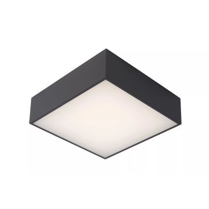 Lucide 27816/10/29 - LED Kopalniška stropna svetilka ROXANE LED/12W/230V 24x24 cm IP54 antracit