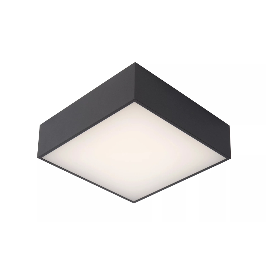 Lucide 27816/10/29 - LED Kopalniška stropna svetilka ROXANE LED/12W/230V 24x24 cm IP54 antracit