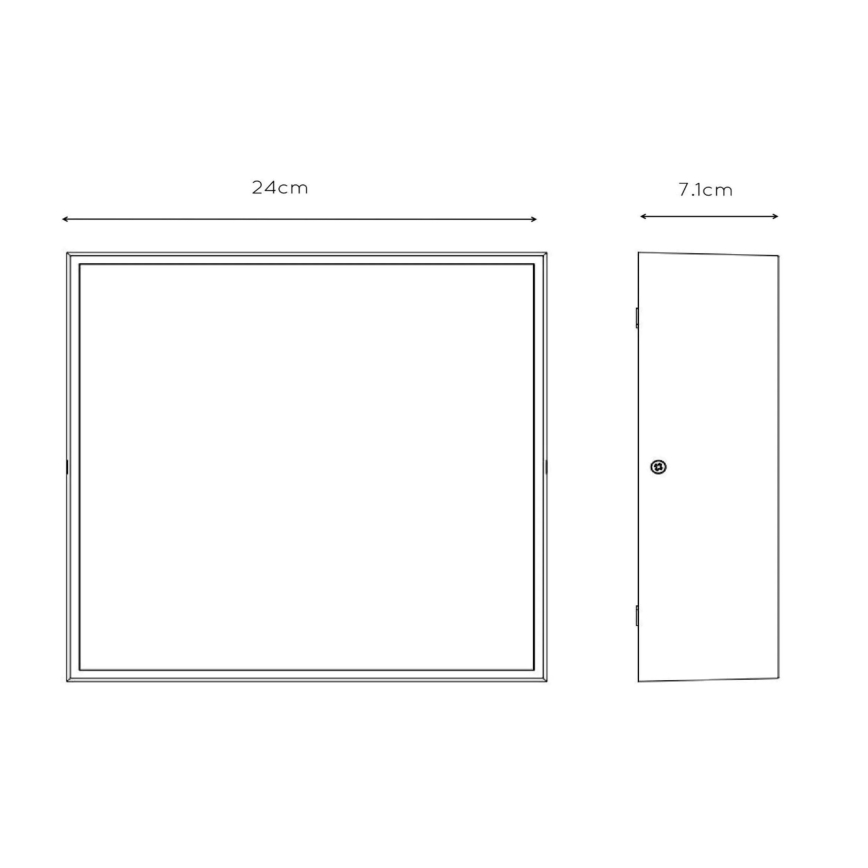 Lucide 27816/10/29 - LED Kopalniška stropna svetilka ROXANE LED/12W/230V 24x24 cm IP54 antracit