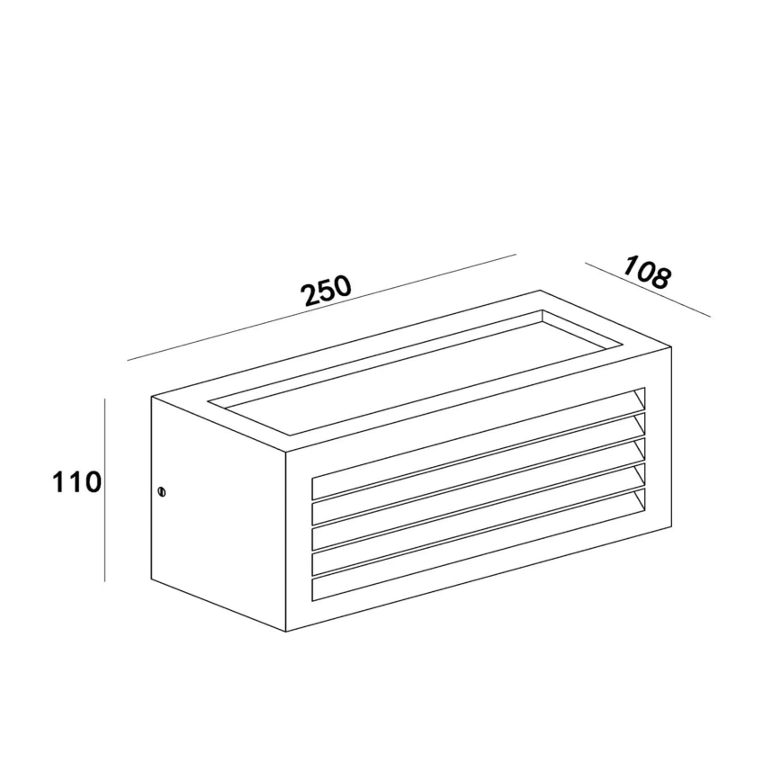 Lucide 27853/01/97 - Zunanja stenska svetilka DIMO 1xE27/18W/230V IP54