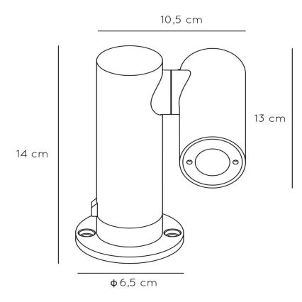 Lucide 27893/05/29 - LED Zunanja svetilka TATUM LED/5W/230V IP65 14 cm antracit