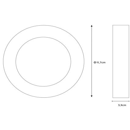 Lucide 28116/11/30 - LED Zatemnitvena kopalniška svetilka BRICE LED/8W/230V IP44
